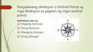 kahulugan ng ordinal at cardinal direksyon .